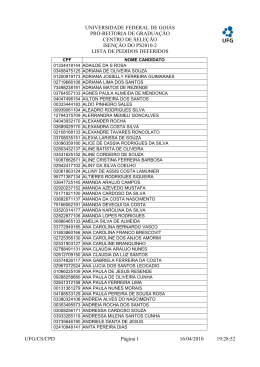 universidade federal de goi&aacute;s pr&oacute;-reitoria de gradua&ccedil;&atilde;o centro
