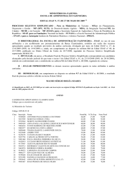 1 MINIST&Eacute;RIO DA FAZENDA ESCOLA DE ADMINISTRA&Ccedil;&Atilde;O