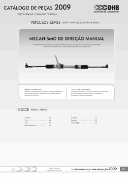Cat&aacute;logo de pe&ccedil;as DHB.