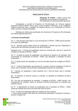 Resolu&ccedil;&atilde;o do Exame de Qualifica&ccedil;&atilde;o