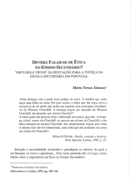dever&aacute; falar-se de &eacute;tica no ensino secund&aacute;rio?