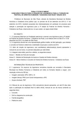 Edital - Festival Direitos Humanos