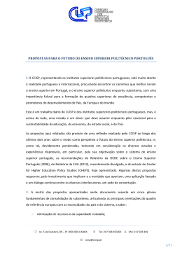 PROPOSTAS PARA O FUTURO DO ENSINO SUPERIOR