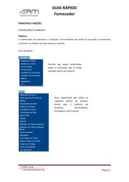 GUIA R&Aacute;PIDO Fornecedor - ITG Ltd - Information Technology Group