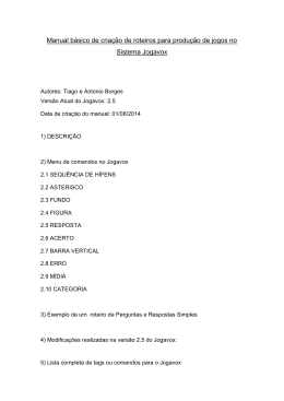 Manual básico de criação de roteiros para produção de