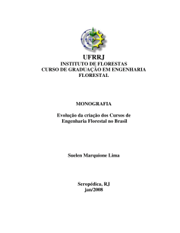 Evolu&ccedil;&atilde;o da cria&ccedil;&atilde;o dos Cursos de Engenharia Florestal no Brasil
