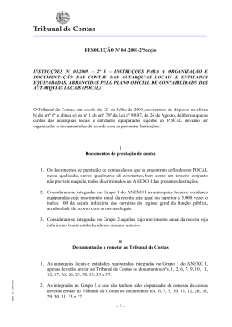 Instru&ccedil;&atilde;o n.&ordm; 1/2001 do TC