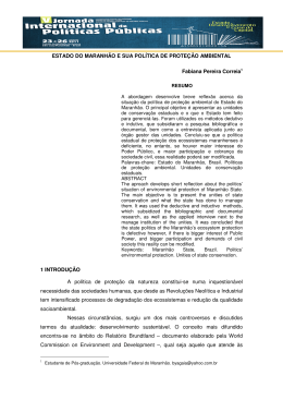 estado do maranh&atilde;o e sua pol&iacute;tica de prote&ccedil;&atilde;o ambiental
