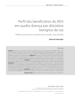 Perfil dos beneficiários do INSS em auxílio-doença por