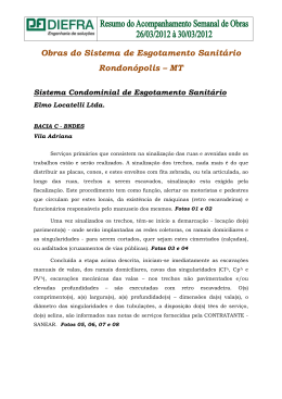 Obras do Sistema de Esgotamento Sanit&aacute;rio Rondon&oacute;polis &ndash; MT