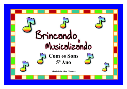 Brincando e Musicalizando com os Sons