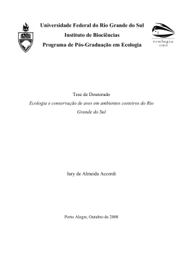 Ecologia e conserva&ccedil;&atilde;o de aves em ambientes costeiros do Rio