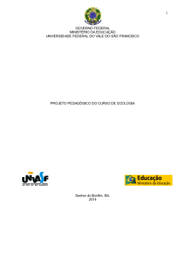 GOVERNO FEDERAL - EcoGeo Colegiado de Ecologia e Geografia