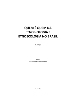 quem &eacute; quem na etnobiologia e etnoecologia no brasil