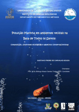 Polui&ccedil;&atilde;o Marinha em ambientes recifais na Ba&iacute;a