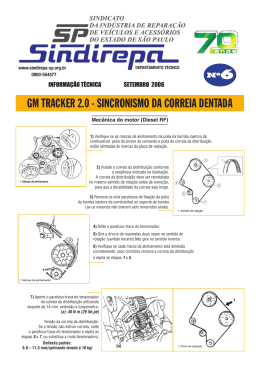 GM TRACKER 2.0 - SINCRONISMO DA CORREIA DENTADA