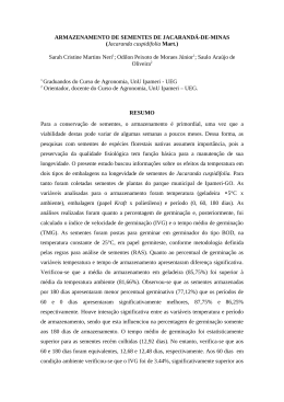 ARMAZENAMENTO DE SEMENTES DE JACARAND&Aacute;-DE