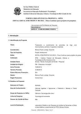 FORMUL&Aacute;RIO-S&Iacute;NTESE DA PROPOSTA - SIPES EDITAL