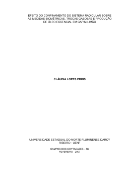efeito do confinamento do sistema radicular sobre as