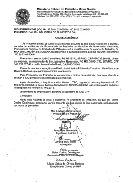 Tac 36 de 2015 do Inqu&eacute;rito Civil 182.2014.03.0066