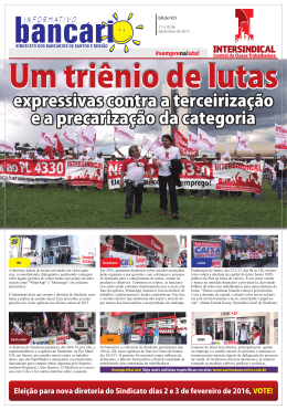 Edi&ccedil;&atilde;o 923 Um tri&ecirc;nio de lutas expressivas contra a terceiriza&ccedil;&atilde;o e