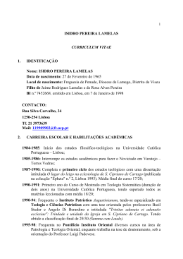 Curr&iacute;culo completo - Instituto Europeu de Ci&ecirc;ncias da Cultura Padre