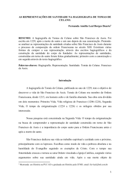 AS REPRESENTA&Ccedil;&Otilde;ES DE SANTIDADE NA HAGIOGRAFIA DE