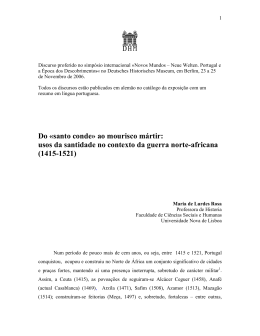 Do &laquo;santo conde&raquo; ao mourisco m&aacute;rtir
