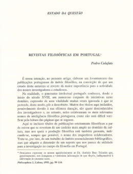 revistas filos&oacute;ficas em portugal