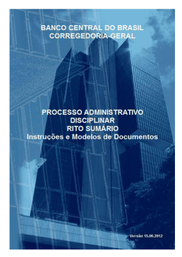 Processo Administrativo Disciplinar - Sum&aacute;rio - Controladoria