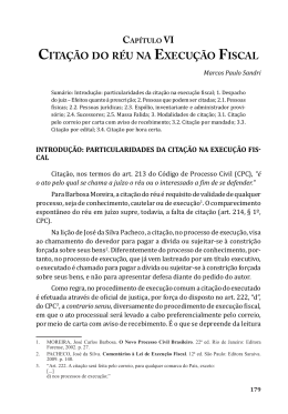 CIta&ccedil;&atilde;o do r&eacute;u na ExECu&ccedil;&atilde;o FIsCal