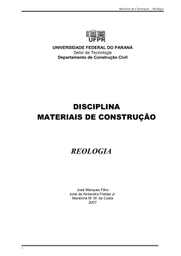 Apostila de Reologia - DCC - Universidade Federal do Paraná