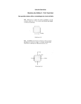 Exerc&iacute;cios Avalia&ccedil;&atilde;o de Mec&acirc;nica dos S&oacute;lidos II