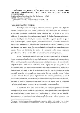 tendências das orientações didáticas para o ensino dos sólidos