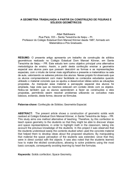 A GEOMETRIA TRABALHADA A PARTIR DA CONSTRU&Ccedil;&Atilde;O DE