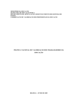 pol&iacute;tica nacional de valoriza&ccedil;&atilde;o dos trabalhadores da educa&ccedil;&atilde;o