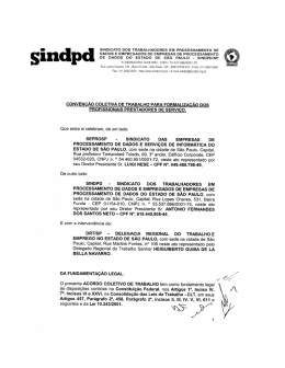 .` SINDICATO DOS TRABALHADORES EM