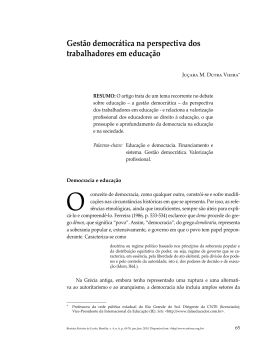 Gestão democrática na perspectiva dos trabalhadores em