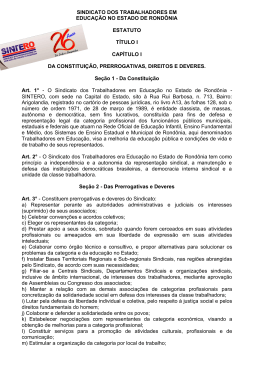 SINDICATO DOS TRABALHADORES EM EDUCA&Ccedil;&Atilde;O