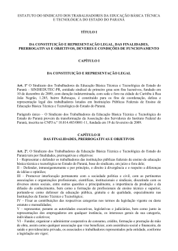 estatuto do sindicato dos trabalhadores da educação