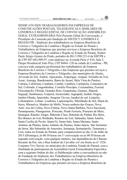 SINDICAsTO DOS TRABALHADORES EM