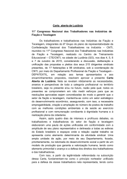 11&ordm; Congresso Nacional dos Trabalhadores nas Ind&uacute;strias