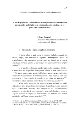 A participa&ccedil;&atilde;o dos trabalhadores nos &oacute;rg&atilde;os sociais das - IC