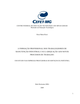 A Forma&ccedil;&atilde;o Profissional dos Trabalhadores de