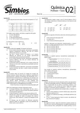 Qu&iacute;mica - Col&eacute;gio e Curso Simbios