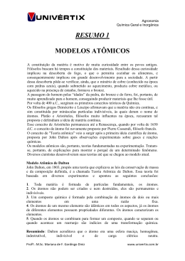 RESUMO 1 MODELOS AT&Ocirc;MICOS