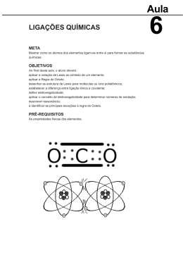 LIGAÇÕES QUÍMICAS