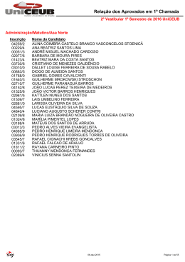 lista dos aprovados em primeira chamada