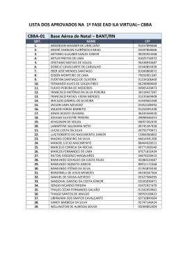 LISTA DOS APROVADOS NA 1ª FASE EAD ILA VIRTUAL– CBBA