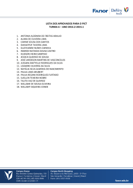 lista dos aprovados para o pict turma 6 – ano 2014.2